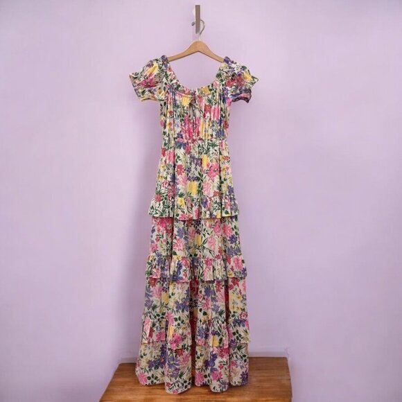 NWT ASTR the Label Women's Off the Shoulder Floral Maxi Dress - Picture 6 of 7